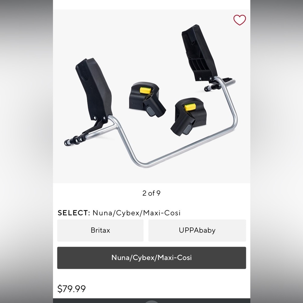 BOB Gear Single Jogging Stroller Car Seat Adapter